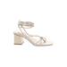 London Rag Heels: Ivory Solid Shoes - Women's Size 7 - Open Toe