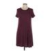 Gap Casual Dress - Shift: Burgundy Stripes Dresses - Women's Size Medium