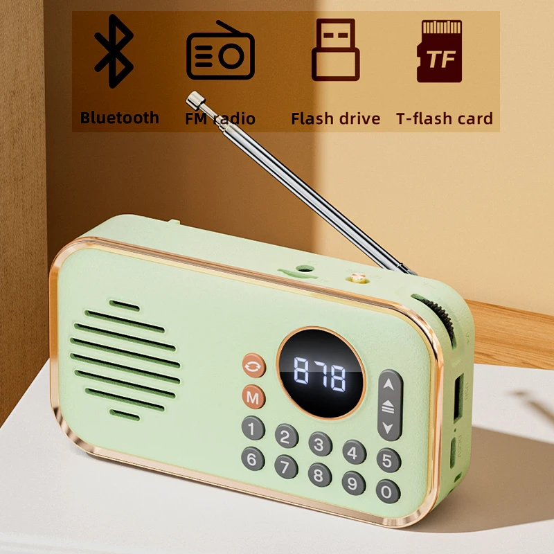 Mini Radio FM de poche Portable, meilleure réception, récepteur sans fil, son Hifi, haut-parleur Bluetooth, carte TF, lecteur de musique MP3 USB