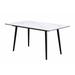 Creationstry 60.00 L x 35.00 W Dining Table Metal in Gray/White | 30 H x 60 W x 35 D in | Wayfair KK-24010387