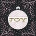 The Holiday Aisle® Jolly Holiday Ornaments Joy Metallic by Michael Mullan - Wrapped Canvas Print Canvas | 30" H x 30" W | Wayfair