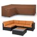 Arlmont & Co. Heavy Duty Outdoor Sectional Sofa Cover Waterproof Patio Sectional Couch Cover in Brown | 31" H x 104" W x 83" D | Wayfair