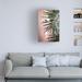 Bay Isle Home™ Palm Leaves 23 On Canvas by Mareike Bohmer Print Canvas, Cotton in Green/Pink | 19 H x 12 W x 2 D in | Wayfair