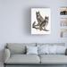 Millwood Pines Great Horned Owl from Birds of America 1827 - Wrapped Canvas Print Canvas, Cotton in White/Black | 47 H x 35 W x 2 D in | Wayfair