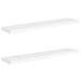 Latitude Run® Floating Wall Shelves 2 Pcs White 23.6"X9.3"X1.5" MDF Wood/Metal in Brown/White | 2 H x 47.2 W x 9.3 D in | Wayfair