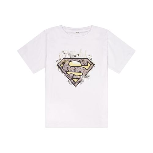 - T-Shirt Superman In White, Gr.146/152