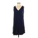 Gap Casual Dress - Mini V-Neck Sleeveless: Blue Print Dresses - New - Women's Size X-Small