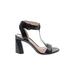 Louise Et Cie Heels: Black Print Shoes - Women's Size 8 - Open Toe