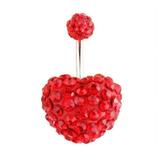 Crystal Heart Ladies Belly Button Classic Sexy Women s Belly Button Pendant Decorative Body Jewelry Belly Button Clasp