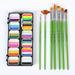 OWSOO Engraving Machine Set 12 Colors Non-Toxic Water Body Paint Palette Set Colors Set Professional 6 Watercolor Paint Palette Body Makeup Costu Hallowe LAOSHE Festi Paintbrushes Non-Toxic