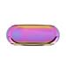 Oval Jewelry Tray Mirror Reflection Vacuum Plating Oval Decorative Tray Glossy Edge Oval Nail Storage Tray for Jewelry