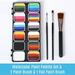 Htovila Cosmetic cream Makeup Costume Party Toxic Body Makeup Costume Party Festival Non Toxic Body Split Cakes Paint Professional Split Cakes Paint Kit 3 Brush Colors Set Paint Palette Set Hallowee