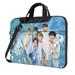 Kpop BTS Laptop Bag Laptop Case Computer Notebook Briefcase Messenger Bag With Adjustable Shoulder Strap 14 Inch