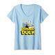 Damen Disney Donald Duck 90th Anniversary Quackin’ Around Retro T-Shirt mit V-Ausschnitt