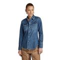 G-STAR RAW Damen Slim Western Hemd , Blau (faded noosa blue D24343-D252-G310), L