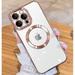 Ultra Slim Protective Case Slip Resistant iPhone Case Rose Gold Impact Camera Case with Built-in Magnetic Ring Stand Phone Case Military Grade Shockproof Protective Phone Case (iPhone 13)