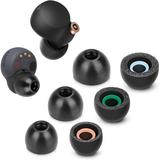 Memory Foam Tips for Sony Earbuds WF-1000XM4 / XM3 / WF-C500 /WF-C700N/ Linkbuds S Anti-Slip Replacement Ear Tips for Sony True Wireless Earphone Noise Cancellation 3 Pairs (Mixed Sizes Black)