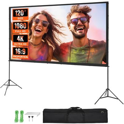 VEVOR Projector Screen with Stand,for Home Theater Cinema Backyard Movie Night