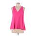 The Impeccable Pig Sleeveless Blouse: Pink Tops - Women's Size Large