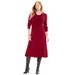 Plus Size Women's Rib Knit Sweater Dress by Woman Within in Classic Red (Size 22/24)