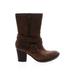 Born Boots: Brown Print Shoes - Women's Size 6 1/2 - Round Toe