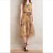 Anthropologie Dresses | Anthropologie Madame Shou Shou Cezembre Chiffon Dress Size Small New With Tags! | Color: Gold/Yellow | Size: S
