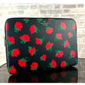 Kate Spade Bags | Kate Spade Madison Black Rose Toss Printed Laptop Sleeve Case Bag | Color: Black | Size: Os