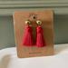 J. Crew Jewelry | J. Crew - Red Tassel Earrings | Color: Gold/Red | Size: Os