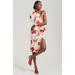 Anthropologie Dresses | Anthropologie Hutch One-Shoulder Peplum Dress In Red Size 4 | Color: Cream/Red | Size: 4