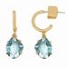 Kate Spade Jewelry | Kate Spade Aqua Blue Treasure Trove Huggies Gold Hoop Earrings | Color: Blue/Gold | Size: Os