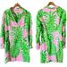 Lilly Pulitzer Dresses | Lilly Pulitzer Sanibel Tunic Dress In Flamenco Size Medium | Color: Green/Pink | Size: M