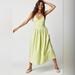 Free People Dresses | Free People Black Dylan Midi Dress | Color: Green/Yellow | Size: Xl