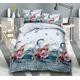 4 Piece Complete Bedding Set 3D Design Floral, Animal Printed Duvet Cover with Fitted Sheet Pillowcases (308 Goose florwer, Super King)
