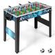 COSTWAY Football Table, Freestanding Foosball Table with 2 Footballs, Ergonomic Handle, 18 Players, Soccer Arcade Game for Adults, Kids, Indoor Room Sport