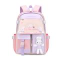 FANDARE Children Backpack Child School Bags for Girls Boys School Bags with Reflective Strip Elementary Casual Daypacks Primary Student Bookbags for 4-6 Grade Daughter Son School Rucksack Pink