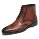 GIFENNSE Mens Dress Boots Mens Chukka Boots Formal Chelsea Boots Mens Leather Boots Oxford Boots for Men, Wine Red, 14