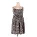 Torrid Casual Dress - A-Line Boatneck Sleeveless: Brown Leopard Print Dresses - Women's Size 2X Plus