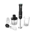 Cordless Variable Speed Hand Blender, POYOCOM Immersion Blender handheld Rechargeable, with charger, 500ml Chopper, 600ml Vessel, Egg Whisk, Milk Frother, for Smoothies, Baby Food and Soup – Black