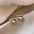 Boucles d'Oreilles Pendantes en Perles Grises pour Fille et Femme Accessoires de Bijoux à la Mode