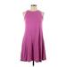 Old Navy Casual Dress - Mini Crew Neck Sleeveless: Purple Print Dresses - Women's Size Medium