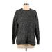 Ann Taylor LOFT Pullover Sweater: Black Marled Tops - Women's Size Medium