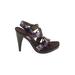 Luichiny Heels: Purple Print Shoes - Women's Size 9