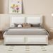 Latitude Run® Queen Size Upholstered Platform Bed Upholstered, Wood in Brown | 47 H x 63 W x 85 D in | Wayfair 7176E97D5EE44037BF9DF56EDC6B218D