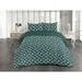 East Urban Home Tropical Duvet Cover Set Exotic Palm Leaves Modern Hunter Green White in Green/White | Queen Duvet Cover + 2 Standard Shams | Wayfair