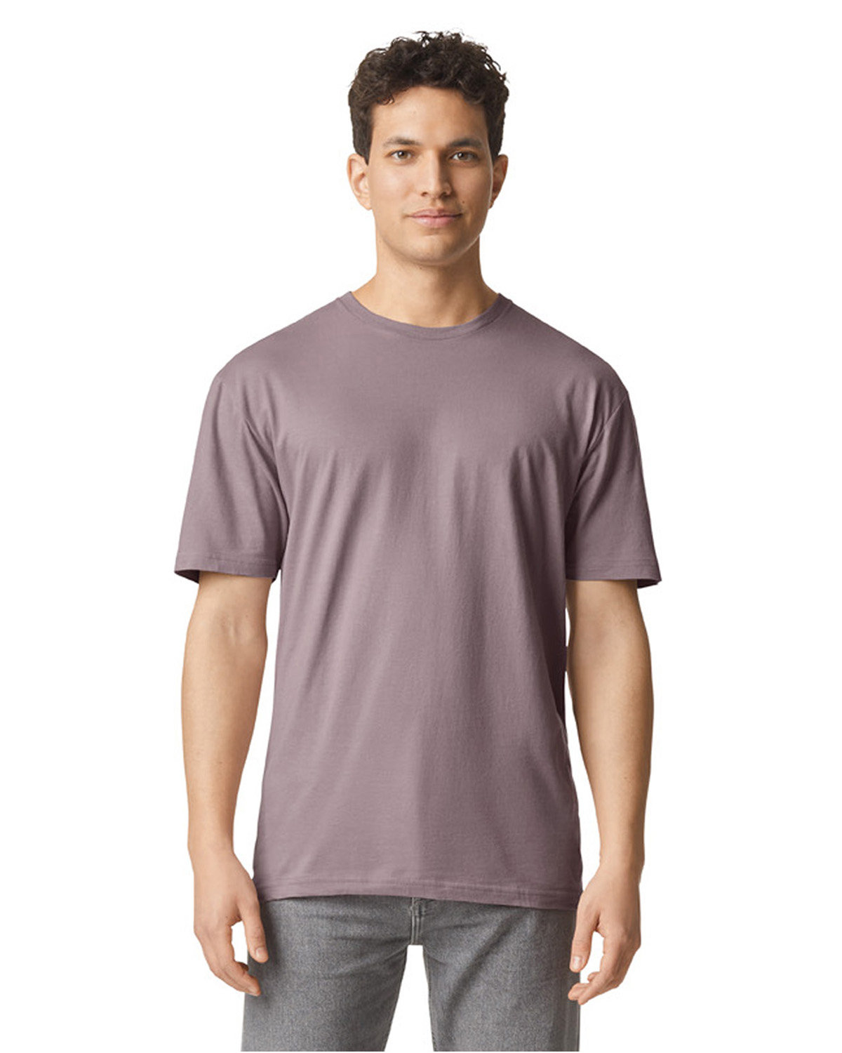 Gildan G640 Adult Softstyle T-Shirt in Paragon size Medium | Ringspun Cotton 64000, G64000