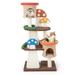 Costway 4-In-1 Cat Tree with 2 Condos and Platforms for Indoors-Multicolor