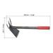 14.2" Hand Gardening Hoe & Rake 2Pcs High Carbon Steel Loose Soil Tool - Black, Red