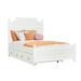 Savannah Full Poster Bed with Trundle - White Finish