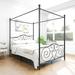 Queen Size Noise Free Metal Canopy Bed Frame