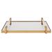 Uttermost Deki Gold Mirrored Tray - 23.75"W x 3.13"H x 13.5"D